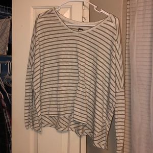 Thin white and gray top